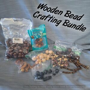 Wooden Beads Crafting Macrame Jewelry Making Mixed Lot